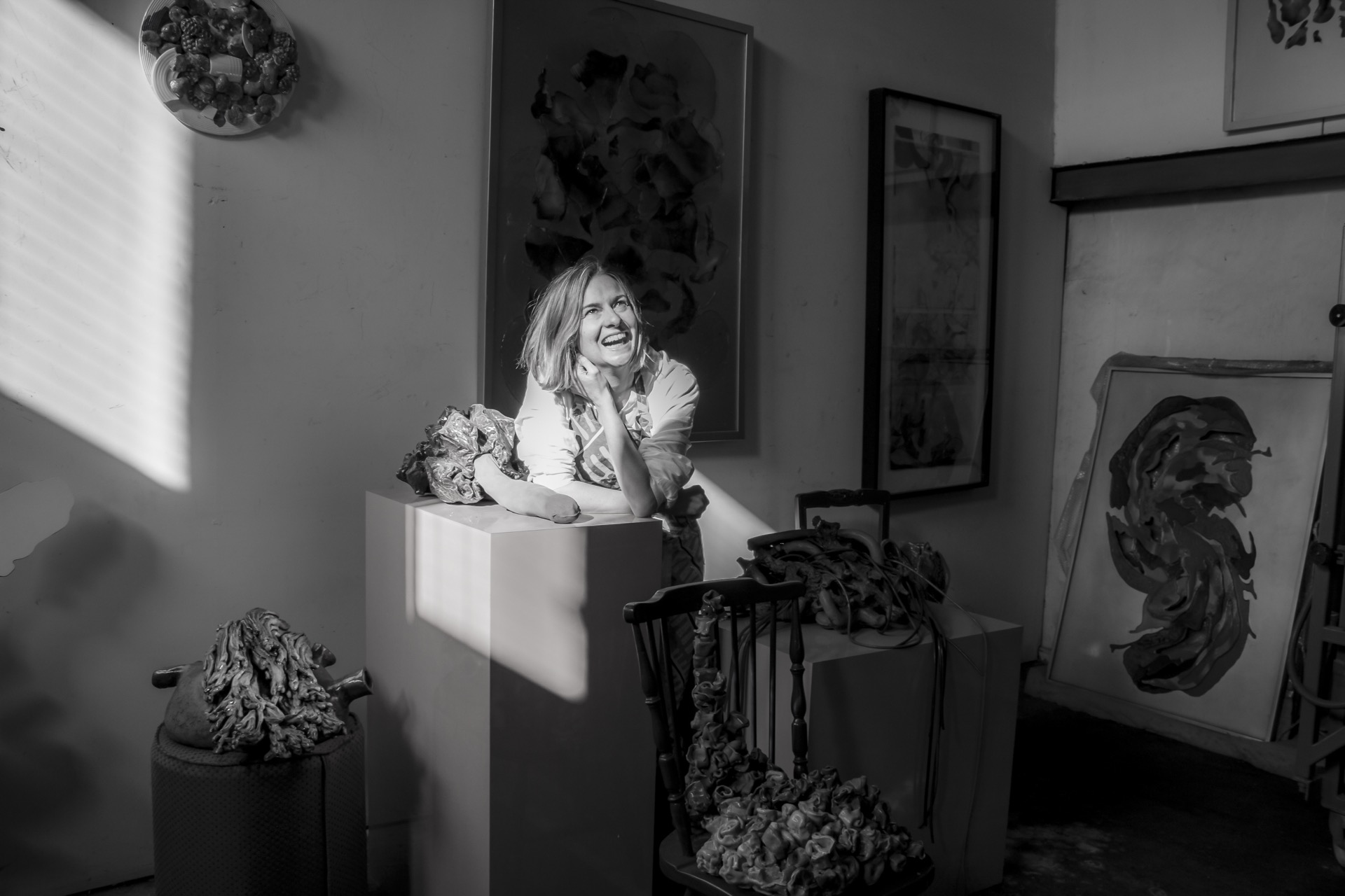 Sofía Donovan in the studio